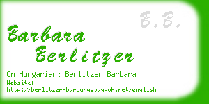 barbara berlitzer business card